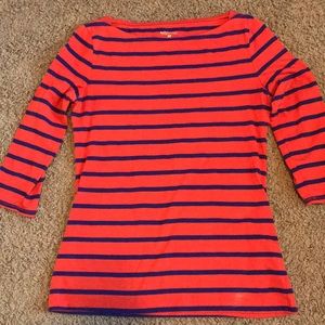 3/4 sleeve striped tee